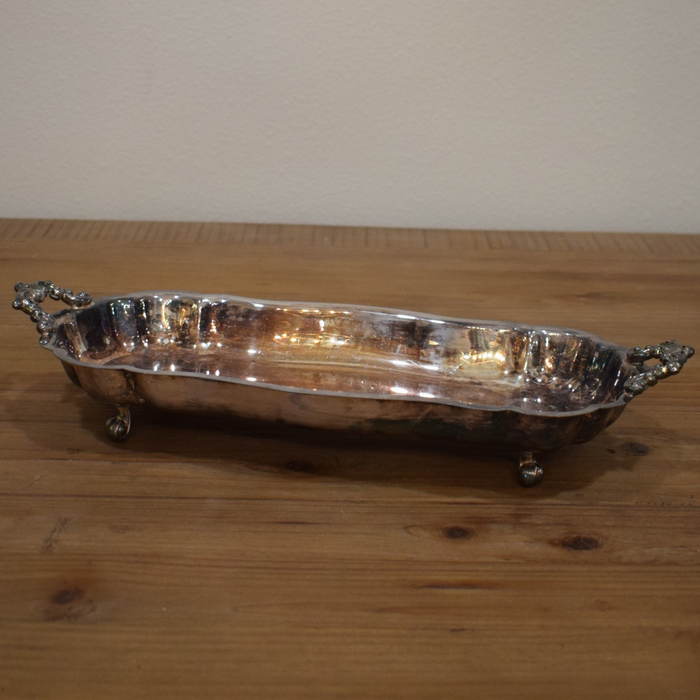 Silver "Footed and Handled" Relish Tray