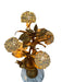 1960's Large Italian Gilt Metal Hydrangeas Tole Planter Table Lamp - Bratton House Antiques