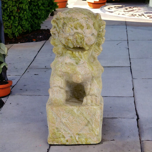 Antique Carved Lion Statue - Bratton's Uniques & Antiques