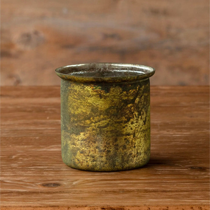 Antique Olive Candle Pot - Bratton House