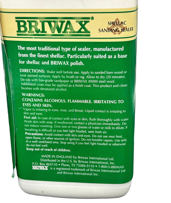 Briwax 500ml- Shellac Sanding Sealer - Bratton House Antiques