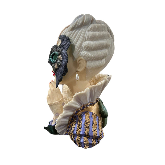 Cameo Girls Lady Head Vase Abigail 1780 "Masquerade" - Bratton's Uniques & Antiques
