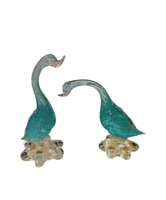 Murano Glass Swan  'Head Down' - Bratton House Antiques