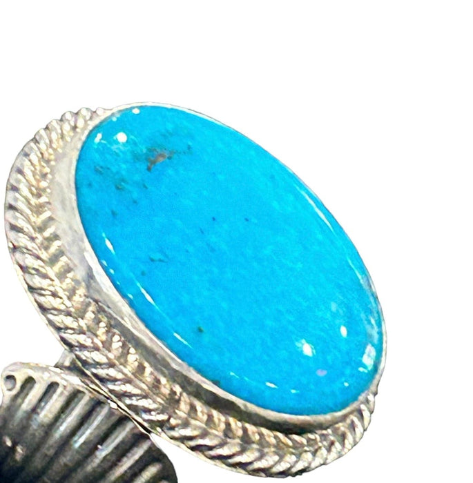 S/S Andrew Vandever Turquoise Ring Sz 5 - Bratton House Antiques