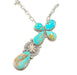 S/S Sandra Nez Kingman Turquoise Cross 24" Necklace No. N30 - Bratton House Antiques