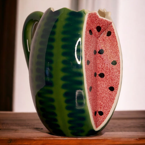 Strata Hand Painted Watermelon Pitcher - Bratton House