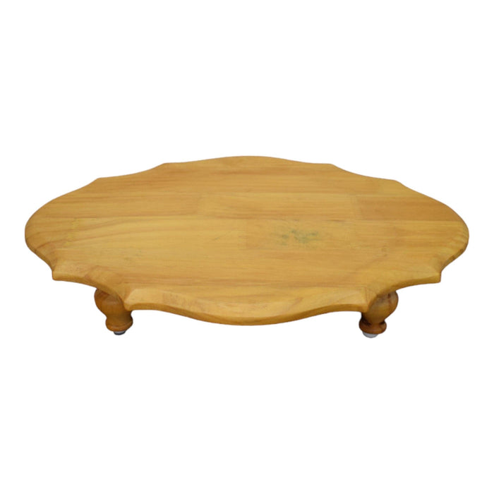 Small Oval Wooden Footed Serving Platform