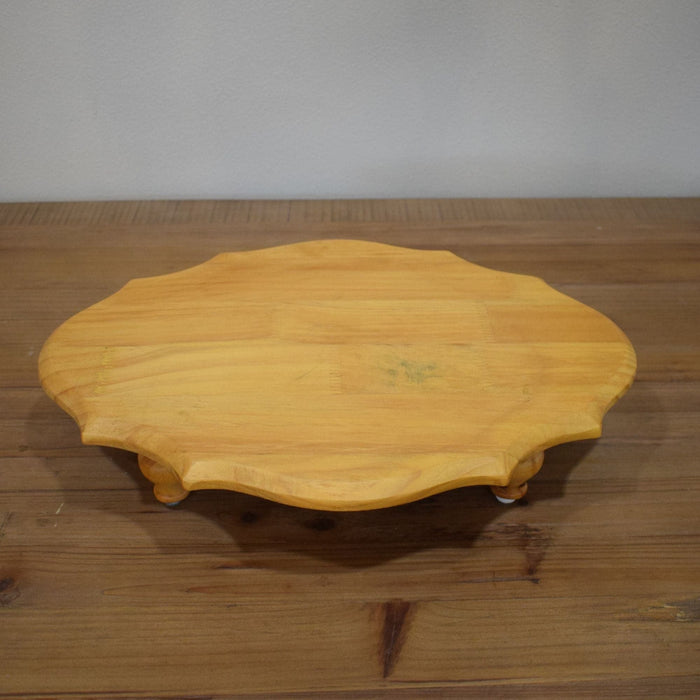 Small Oval Wooden Footed Serving Platform