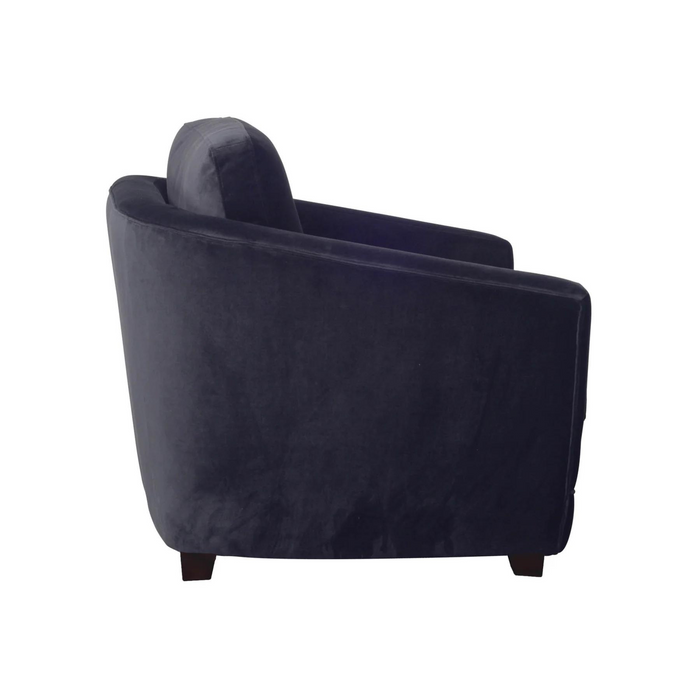 Baltimo Club Swivel Chair- Velvet Black