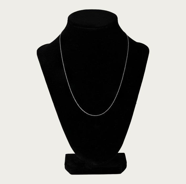 10K White Gold 18" Chain Necklace - Bratton's Uniques & Antiques