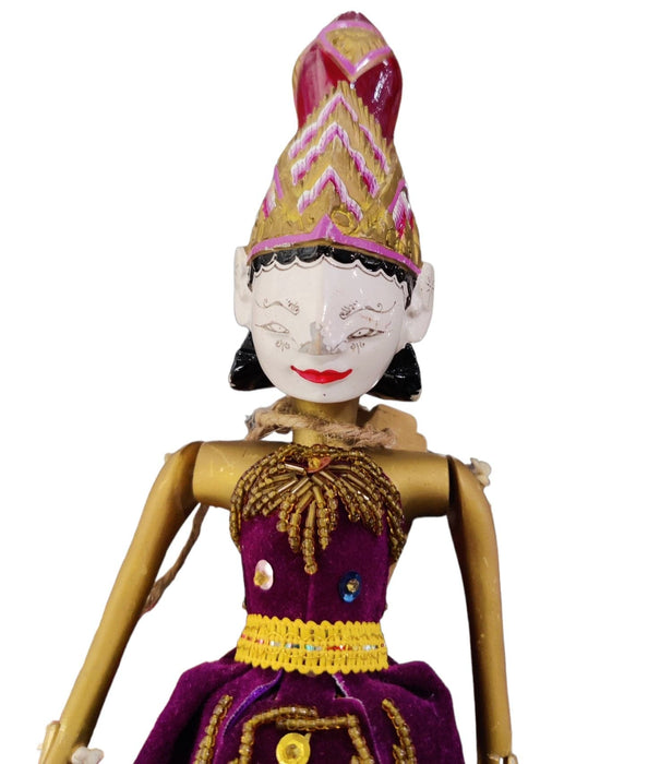 Asian Wood Puppet - Bratton's Uniques & Antiques