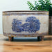 Blue Pastoral Oblong Tole Container - Bratton's Uniques & Antiques