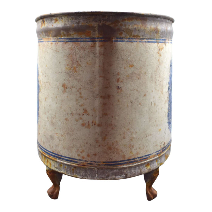 Blue Pastoral Oblong Tole Container - Bratton's Uniques & Antiques