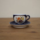 Blue Porcelain Miniature Teacup & Saucer