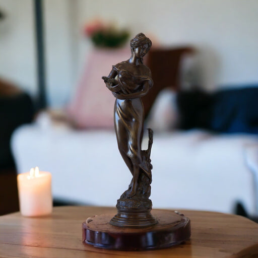 Bronze Lady With Wheat After Auguste Moreaus - Bratton's Uniques & Antiques