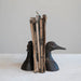 Cast Iron Duck Head Bookends Distressed Black (Set of 2) - Bratton's Uniques & Antiques