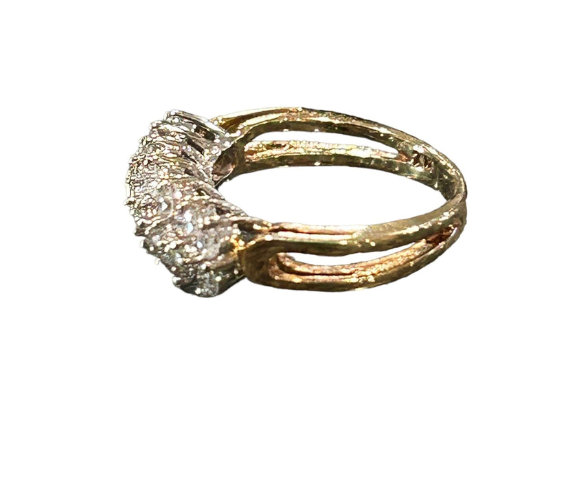 Diamond Cluster Ring Size 5.25 No. 89 - Bratton House Antiques