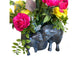 Floral in Sheep Container Spring Flowers - Bratton's Uniques & Antiques