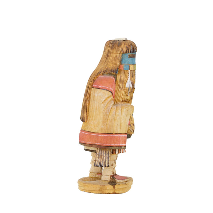 Intricately Detailed Wooden Native American Statue - Bratton's Uniques & Antiques