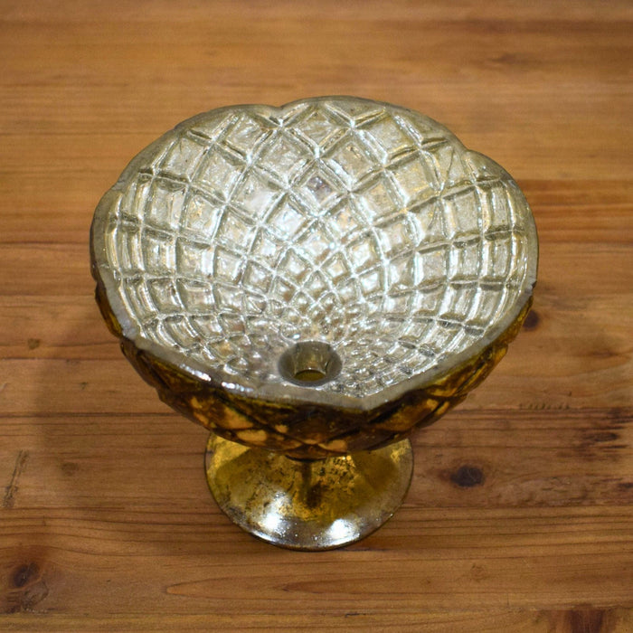Mercury Glass Compote - Bratton's Uniques & Antiques