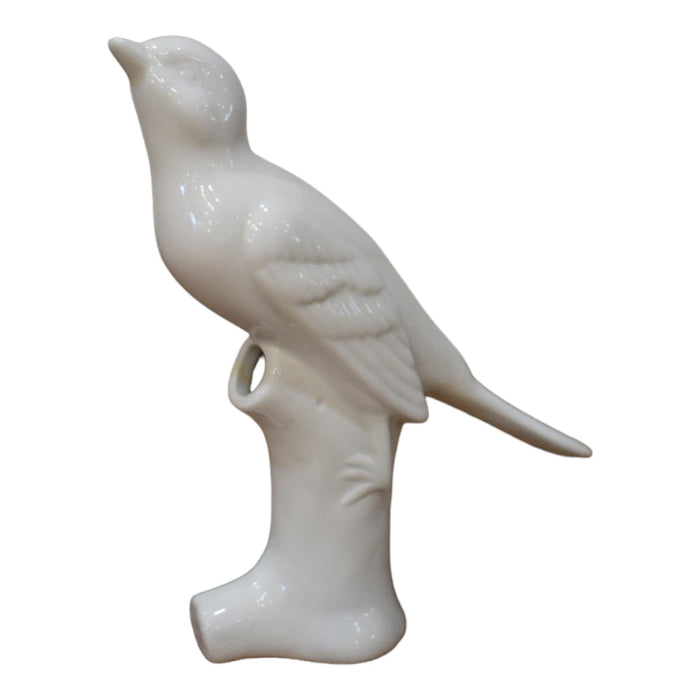 Porcelain Bird Flower Holder - Bratton's Uniques & Antiques