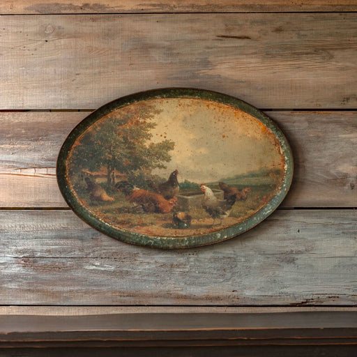Poulets Oblong Tole Tray & Wall Decor - Bratton's Uniques & Antiques