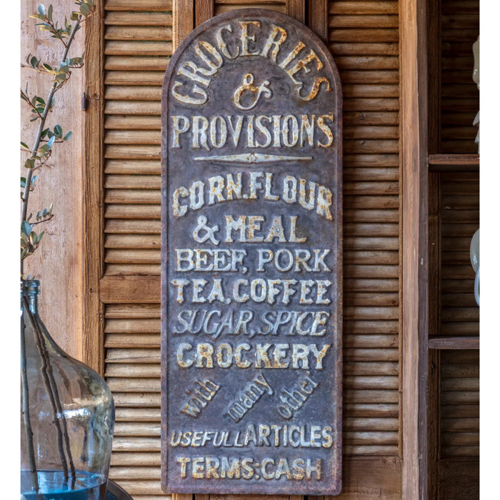 Provisions Metal Advertising Sign - Bratton House