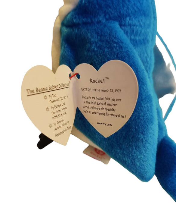"Rocket" the Beanie Baby with Tag Errors - Bratton's Uniques & Antiques