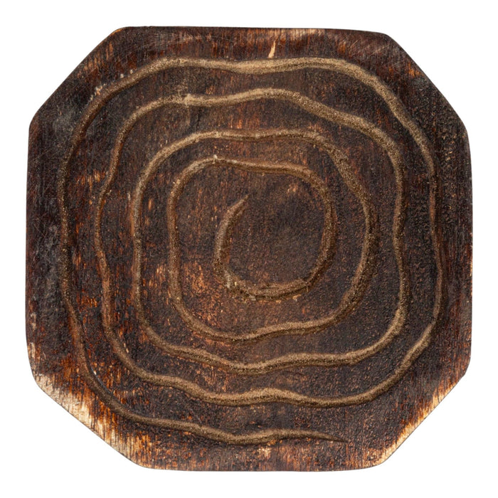 Round Hand Carved Mango Wood Coasters Distressed - Bratton's Uniques & Antiques