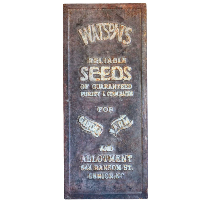 Seed Advertising Metal Sign - Bratton's Uniques & Antiques