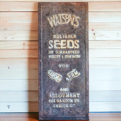 Seed Advertising Metal Sign - Bratton's Uniques & Antiques