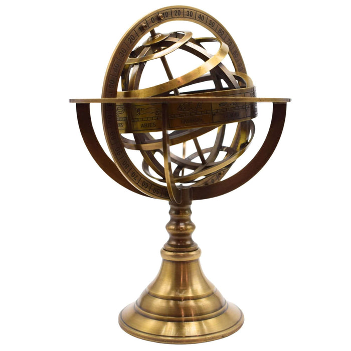 Small Armillary in Antique Brass - Bratton's Uniques & Antiques