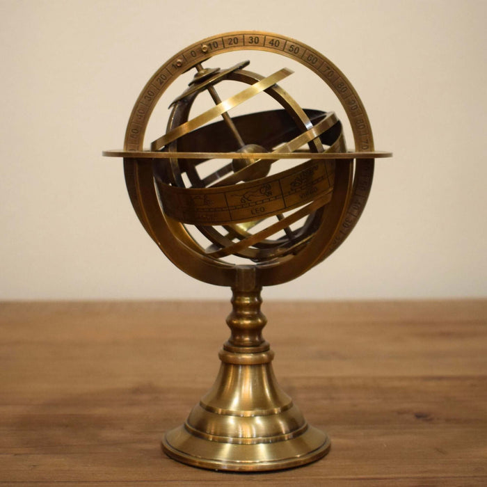 Small Armillary in Antique Brass - Bratton's Uniques & Antiques