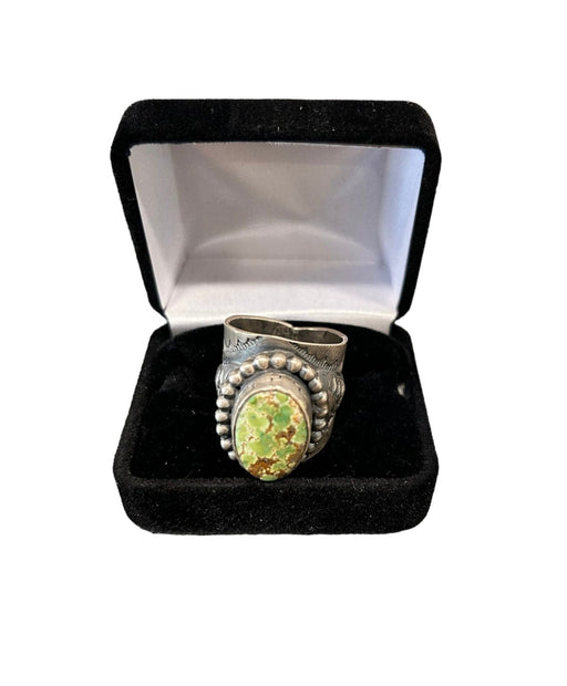 S/S Boyd J. Ashley Carico Lake Turquoise Ring Sz 13 No. N15 - Bratton House Antiques