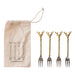 Stainless Steel & Brass Deer Forks Set - Bratton's Uniques & Antiques