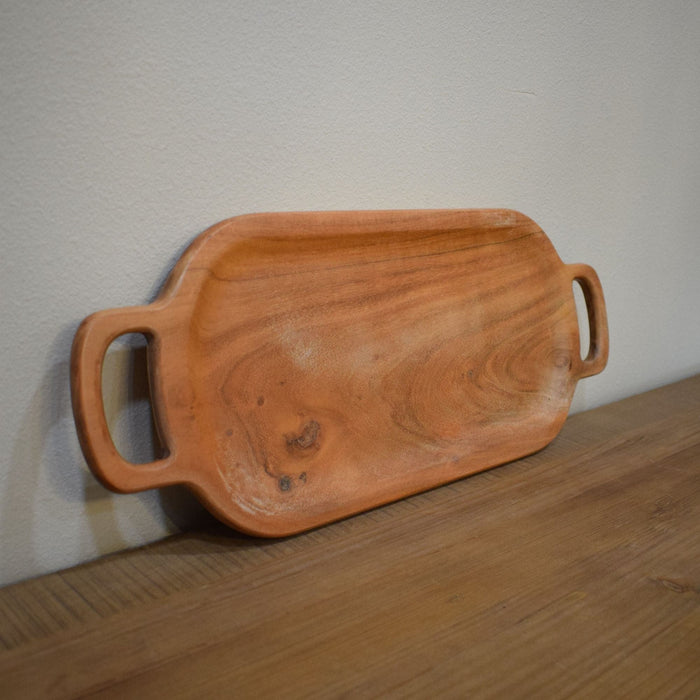 Wood Serving Board w/ Handles - Bratton's Uniques & Antiques