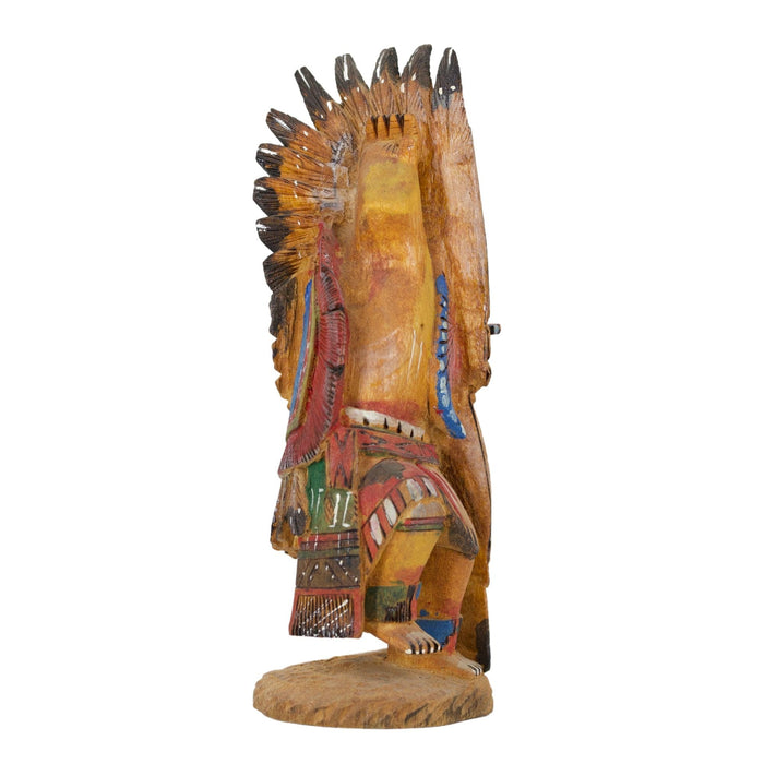 Wooden Native American Statue - Bratton's Uniques & Antiques